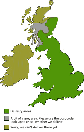 Map of UK delivery area Map of UK delivery area