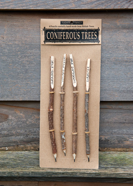 Coniferous tree pencil set