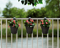Hanging balcony pots Hanging balcony pots