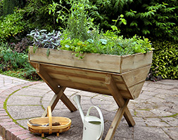 Wooden kitchen garden trough Wooden kitchen garden trough