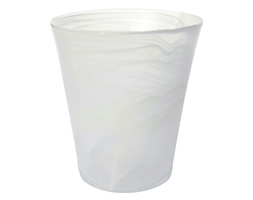 Recycled glass flared orchid pot