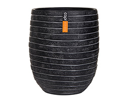 Vase elegant high II row black Vase elegant high II row black